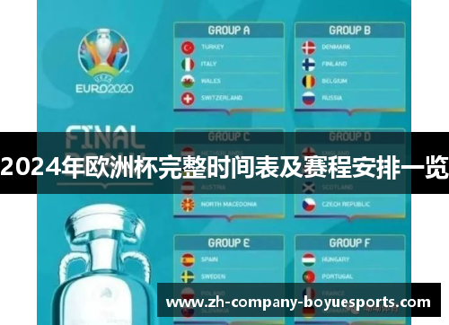 2024年欧洲杯完整时间表及赛程安排一览 2024年欧洲杯完整时间表及赛程安排一览